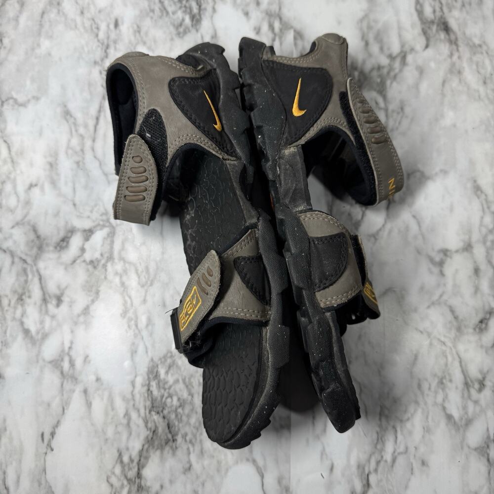 VTG Nike ACG Sandals Mens 10 Black Khaki Strap Sport Water Hike Trail Y2K - Picture 5 of 6